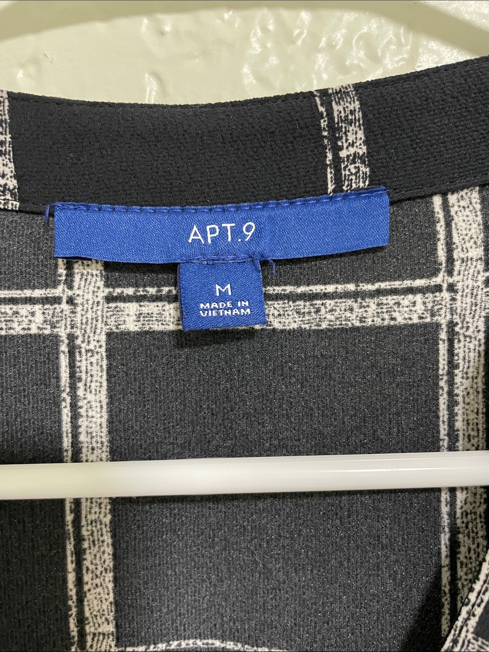 Apt. 9 Navy and White Windowpane Sleeveless Jumpsuit - Picture 2 of 9